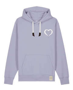bio-unisex-medium fit-hoodie-milchmagd (backprint)-stsu177-lavender-weiße kordel-front