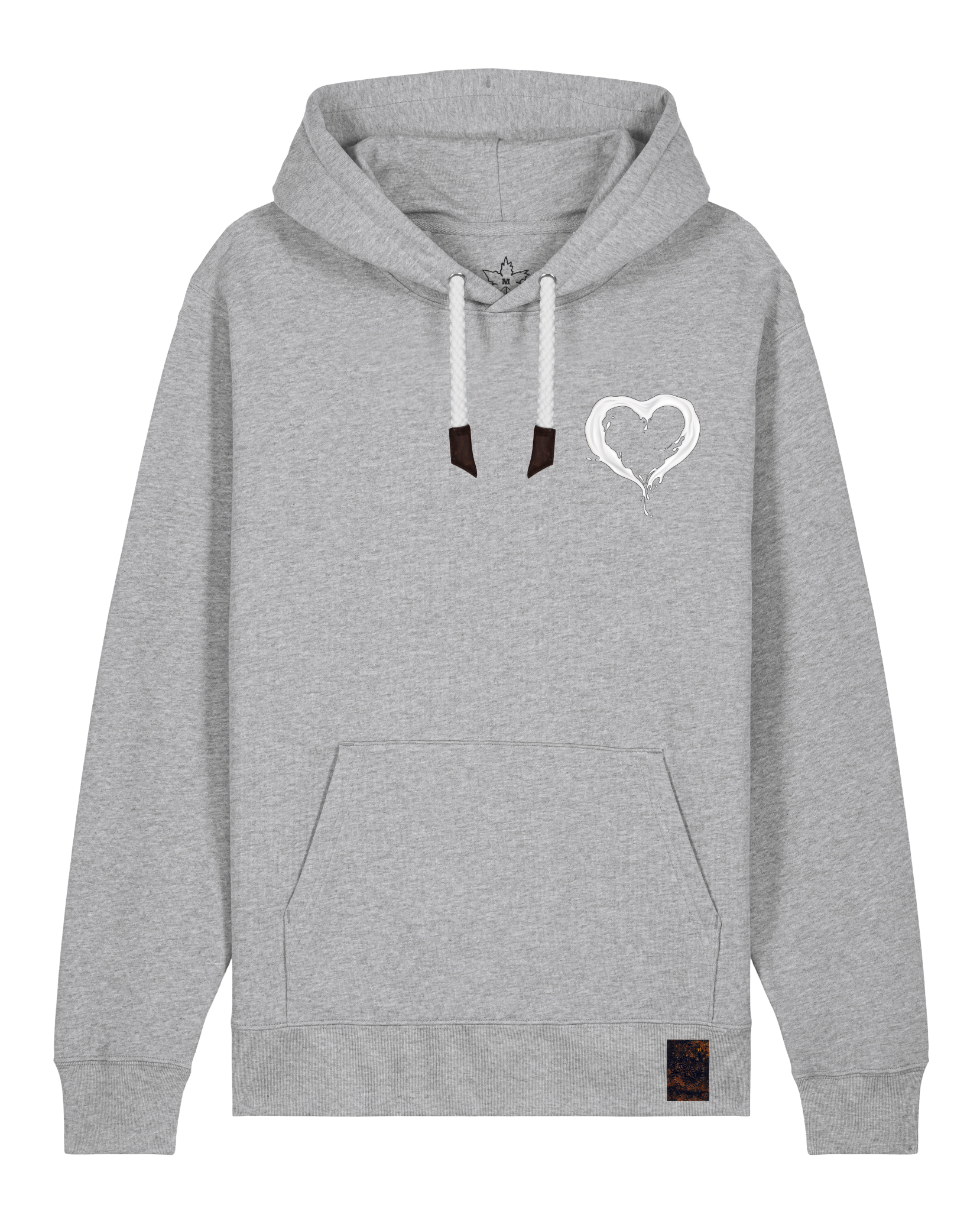 bio-unisex-medium fit-hoodie-milchmagd (backprint)-stsu177-mausgrau-weiße kordel-front