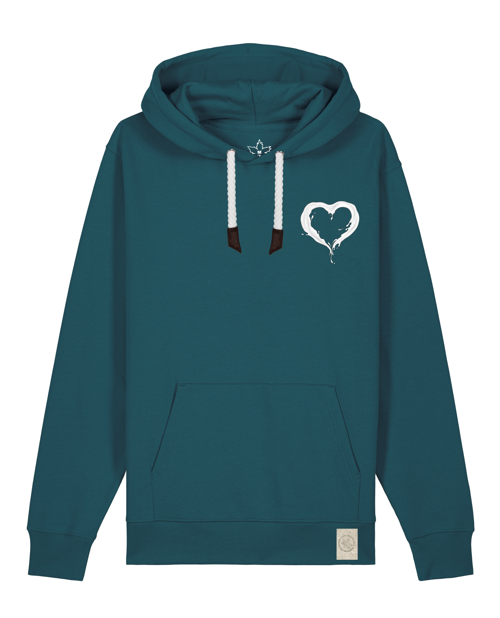 bio-unisex-medium fit-hoodie-milchmagd (backprint)-stsu177-nordmanntanne-weiße kordel-front