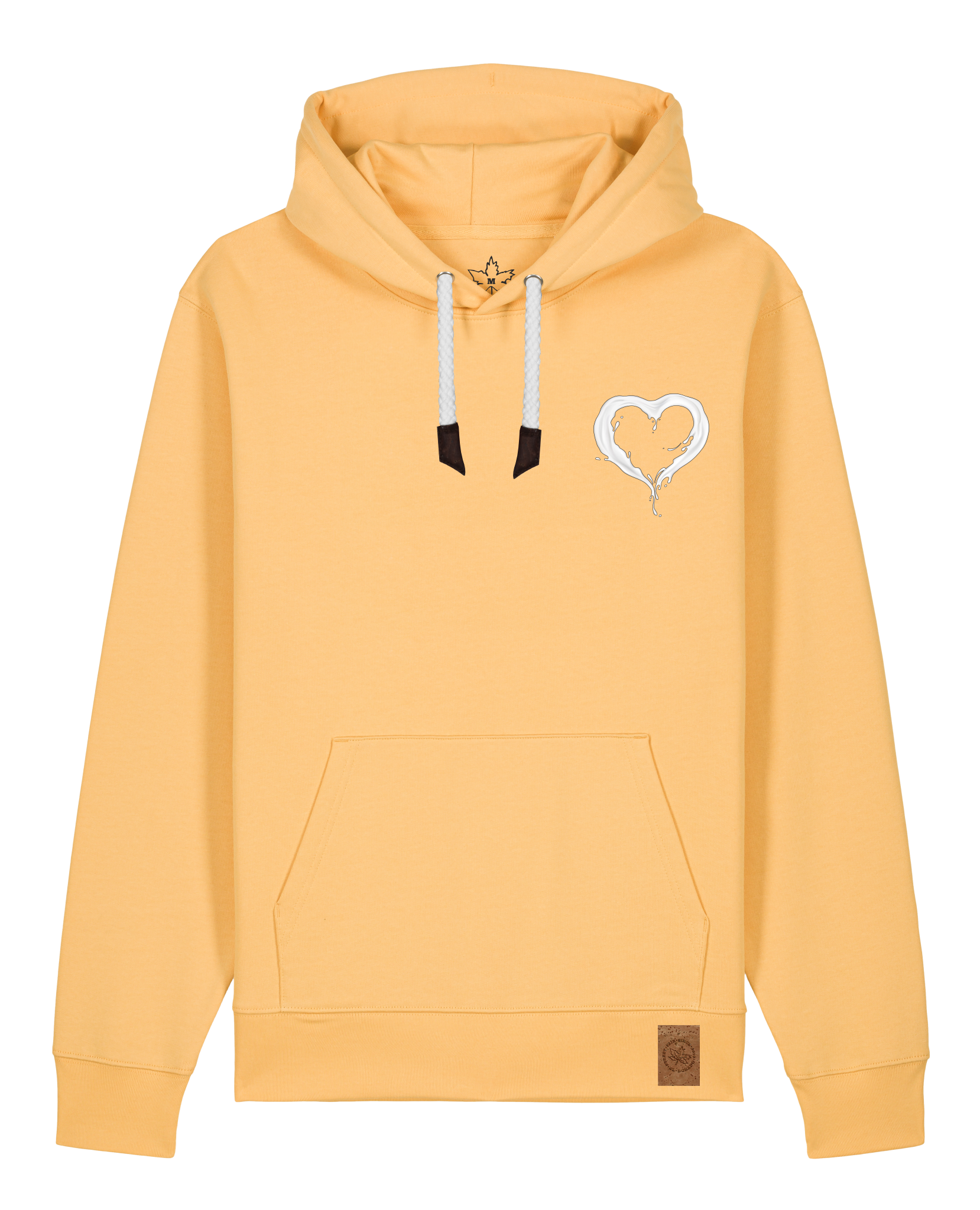 bio-unisex-medium fit-hoodie-milchmagd (backprint)-stsu177-senfkorn-weiße kordel-front