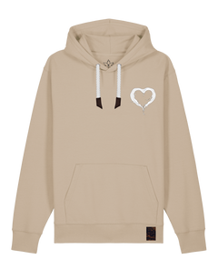 bio-unisex-medium fit-hoodie-milchmagd (backprint)-stsu177-treibsand-weiße kordel-front