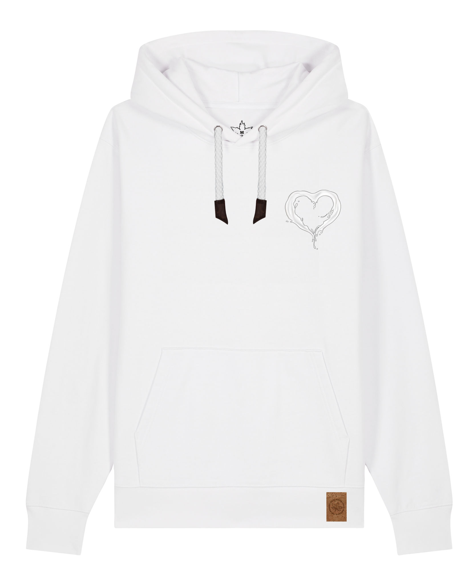 bio-unisex-medium fit-hoodie-milchmagd (backprint)-stsu177-weiß-weiße kordel-front