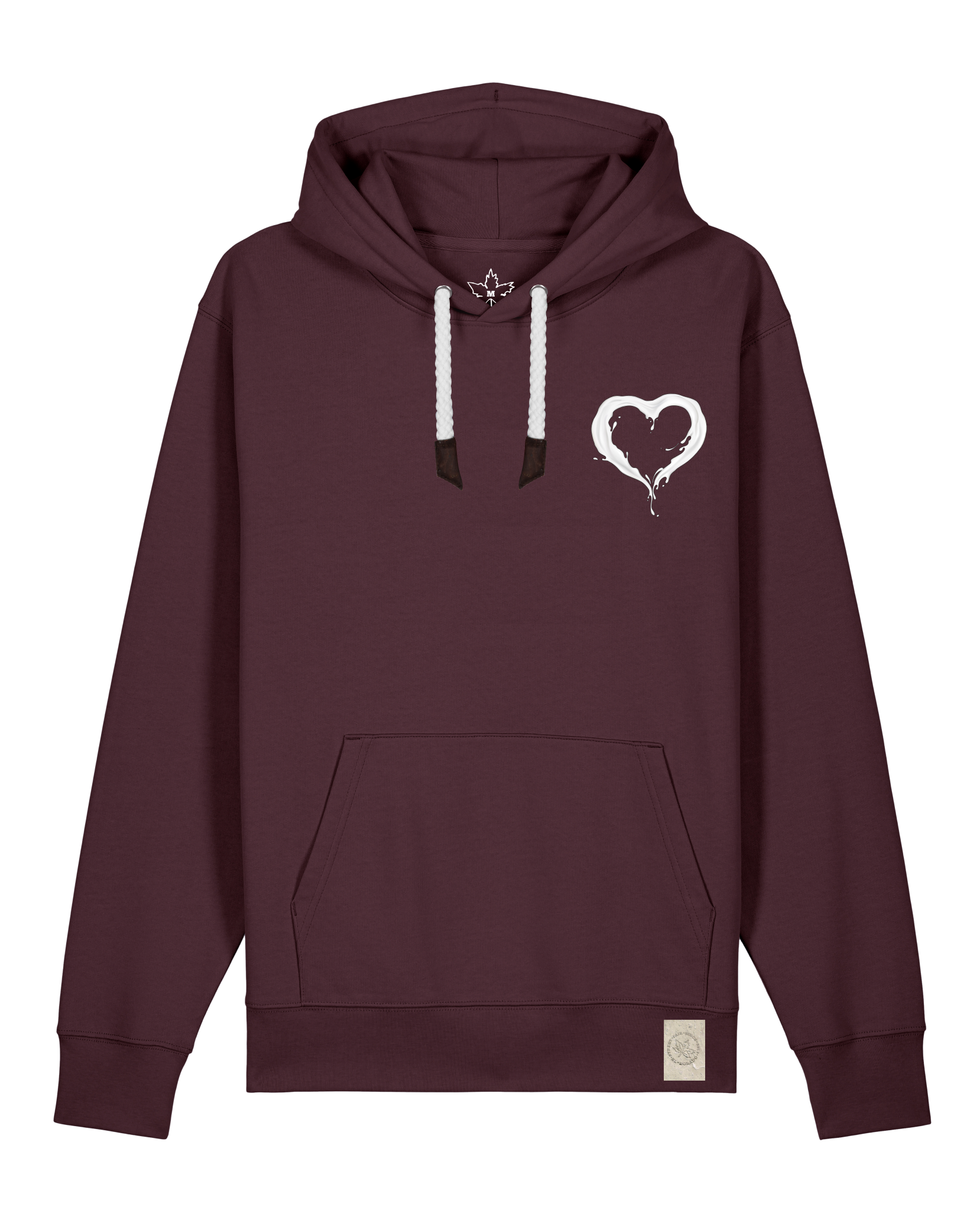 bio-unisex-medium fit-hoodie-milchmagd (backprint)-stsu177-zartbitter-weiße kordel-front