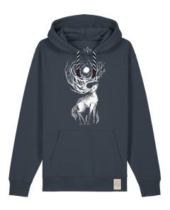 bio-unisex-medium fit-hoodie-moon deer-stsu177-blaubeernacht-sw kordel-front