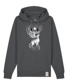 bio-unisex-medium fit-hoodie-moon deer-stsu177-eisen-sw kordel-front