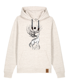 bio-unisex-medium fit-hoodie-moon deer-stsu177-elbsandstein-sw kordel-front