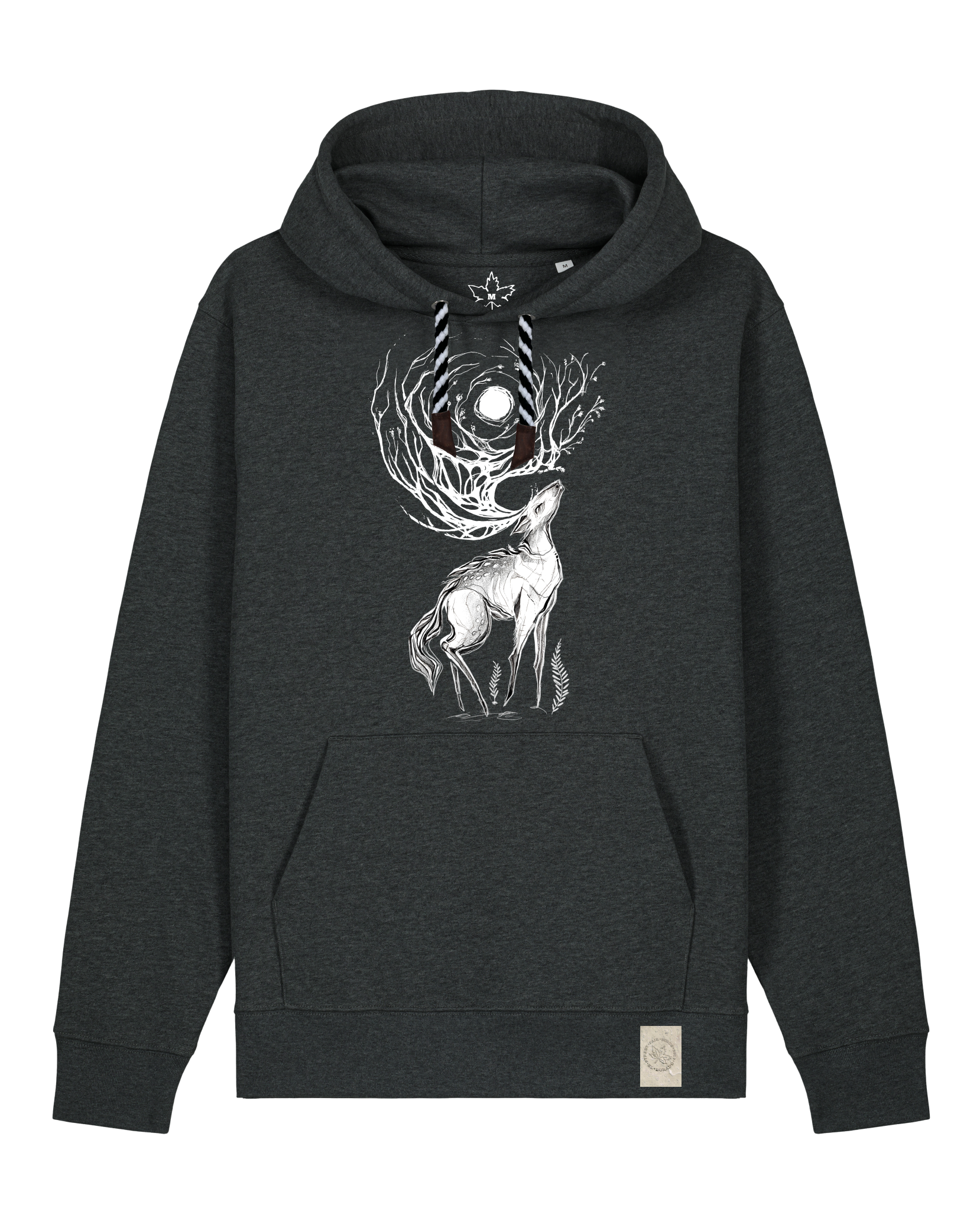 bio-unisex-medium fit-hoodie-moon deer-stsu177-elephant-sw kordel-front