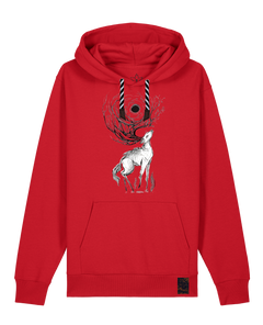 bio-unisex-medium fit-hoodie-moon deer-stsu177-erdbeere-sw kordel-front