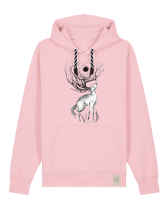 bio-unisex-medium fit-hoodie-moon deer-stsu177-flamingo-sw kordel-front