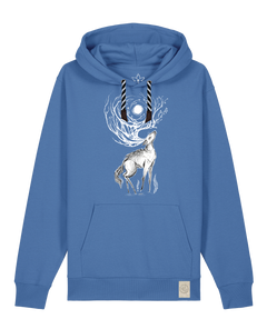 bio-unisex-medium fit-hoodie-moon deer-stsu177-hortensie-sw kordel-front