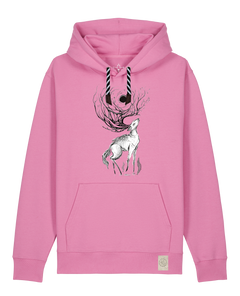 bio-unisex-medium fit-hoodie-moon deer-stsu177-kaugummi-sw kordel-front