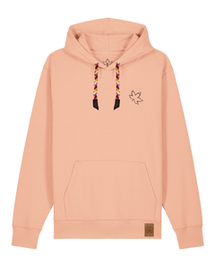 bio-unisex-medium fit-hoodie-nature prayer (backprint)-stsu177-agyptische keramik-rote kordel-front