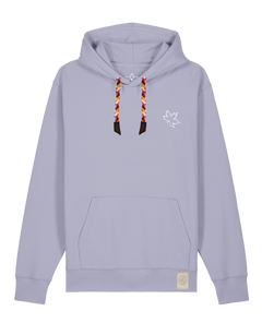 bio-unisex-medium fit-hoodie-nature prayer (backprint)-stsu177-lavender-rote kordel-front