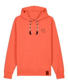 bio-unisex-medium fit-hoodie-nature prayer (backprint)-stsu177-mandarine-rote kordel-front