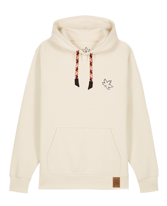 bio-unisex-medium fit-hoodie-nature prayer (backprint)-stsu177-natur-rote kordel-front