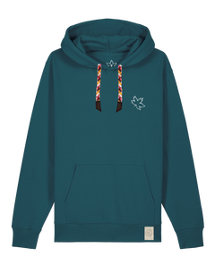 bio-unisex-medium fit-hoodie-nature prayer (backprint)-stsu177-nordmanntanne-rote kordel-front