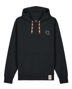 bio-unisex-medium fit-hoodie-nature prayer (backprint)-stsu177-schwarz-rote kordel-front