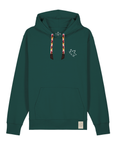 bio-unisex-medium fit-hoodie-nature prayer (backprint)-stsu177-spirulina-rote kordel-front
