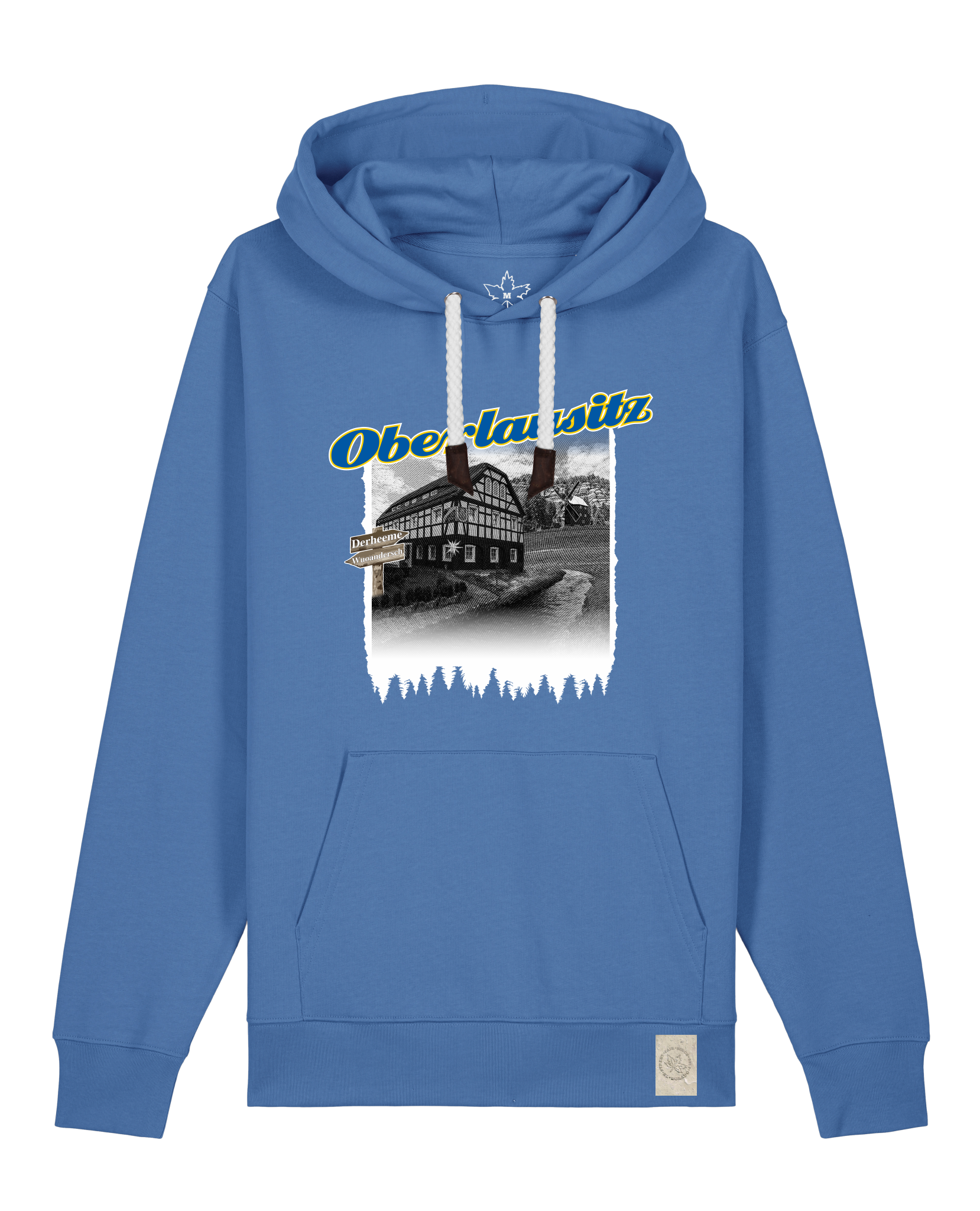 bio-unisex-medium fit-hoodie-oberlausitz-stsu177-hortensie-weiße kordel-front