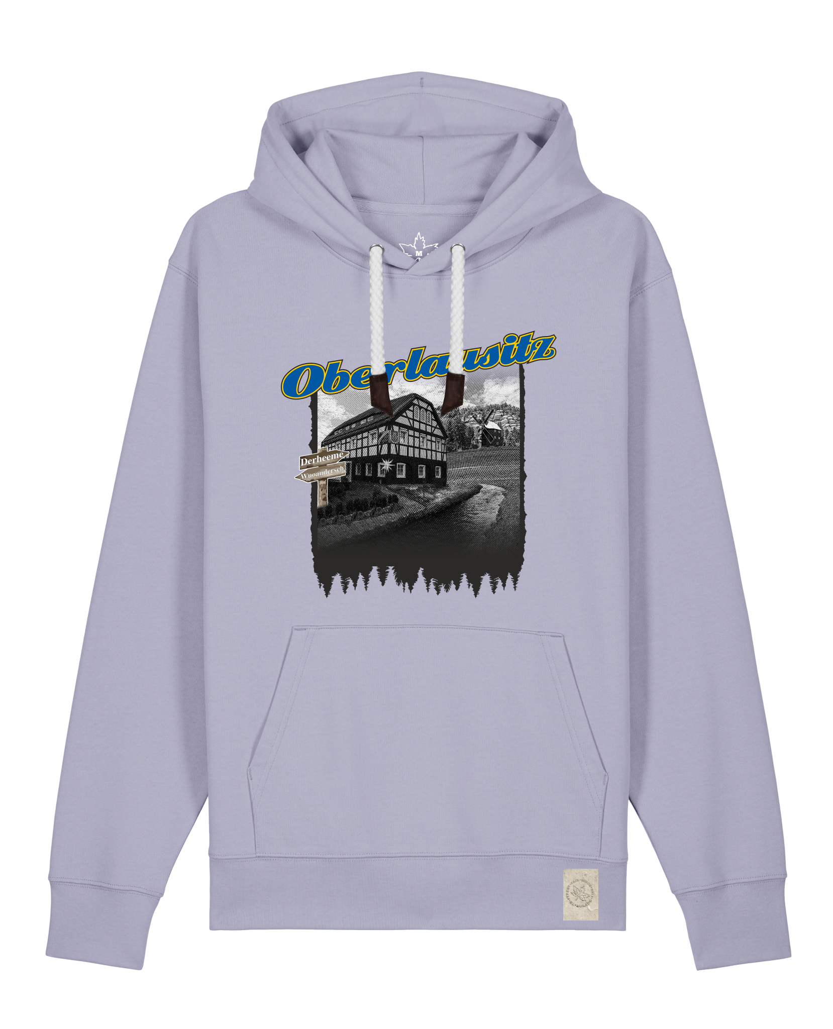 bio-unisex-medium fit-hoodie-oberlausitz-stsu177-lavender-weiße kordel-front