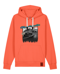 bio-unisex-medium fit-hoodie-oberlausitz-stsu177-mandarine-weiße kordel-front