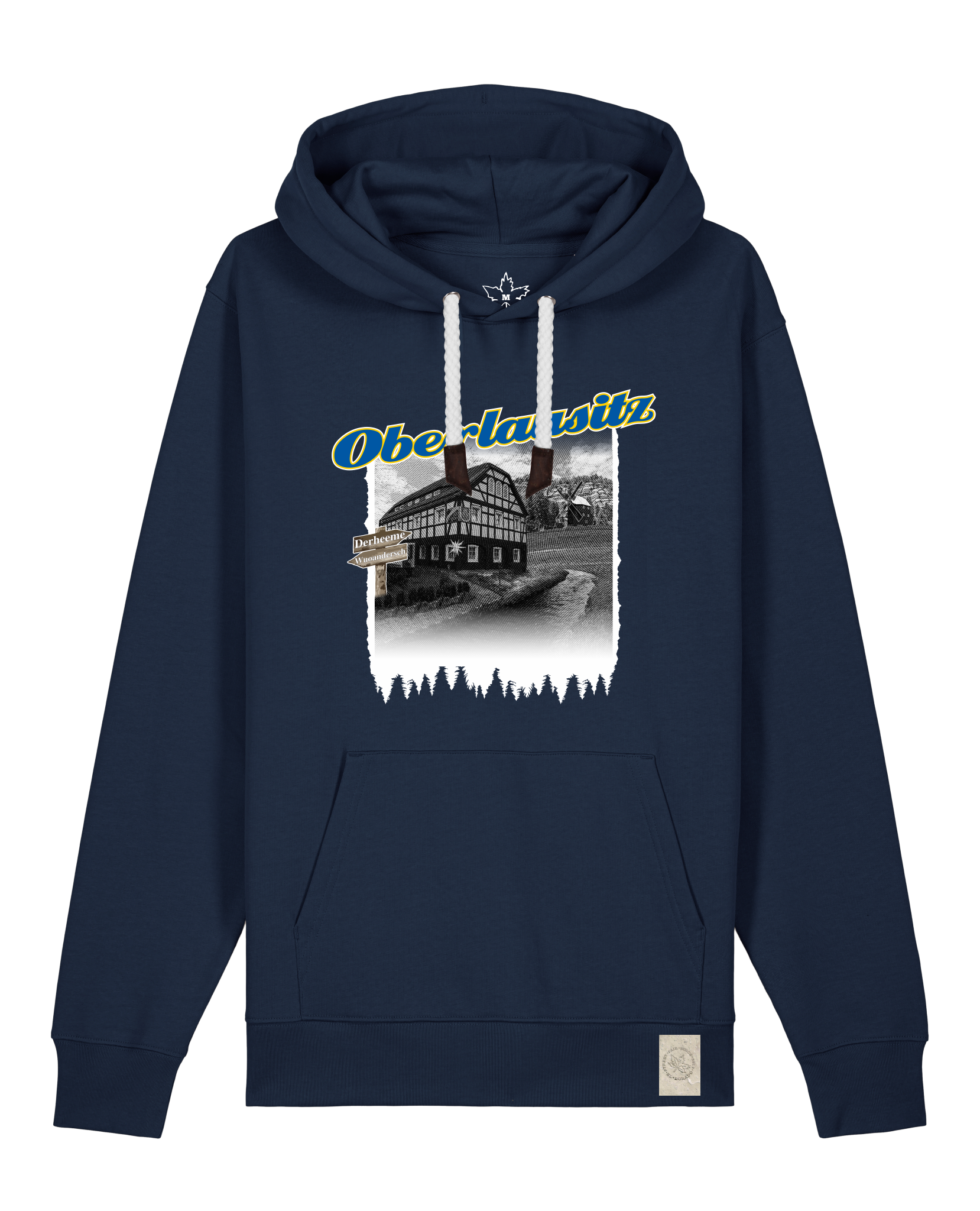 bio-unisex-medium fit-hoodie-oberlausitz-stsu177-marine-weiße kordel-front