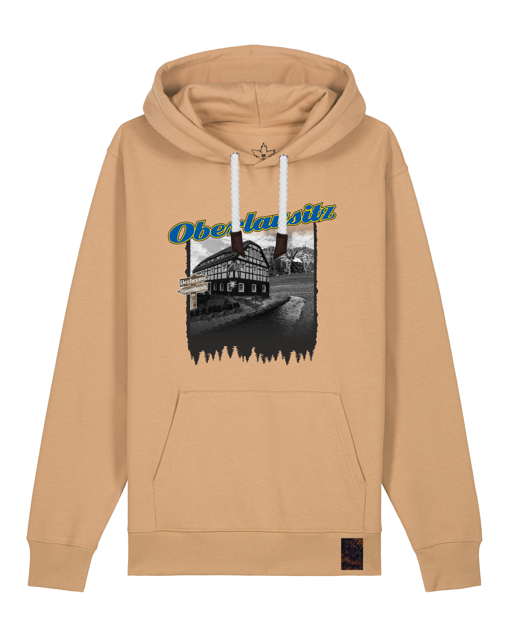 bio-unisex-medium fit-hoodie-oberlausitz-stsu177-meersand-weiße kordel-front