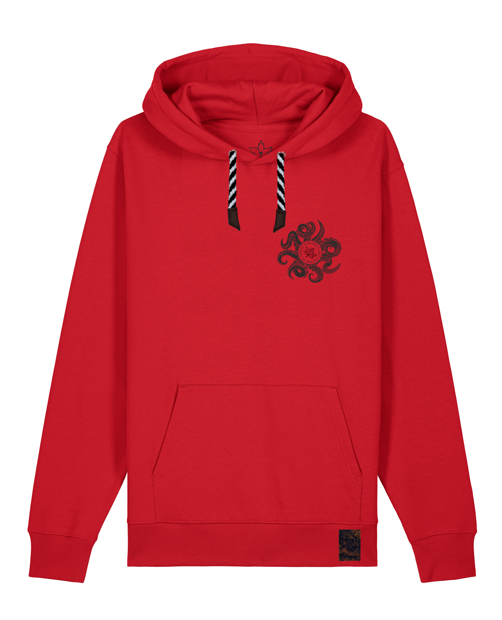 bio-unisex-medium fit-hoodie-octo (backprint)-stsu177-erdbeere-sw kordel-front