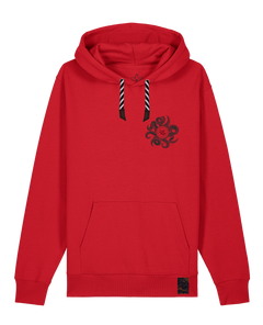 bio-unisex-medium fit-hoodie-octo (backprint)-stsu177-erdbeere-sw kordel-front