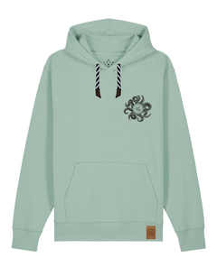 bio-unisex-medium fit-hoodie-octo (backprint)-stsu177-eukalyptus-sw kordel-front