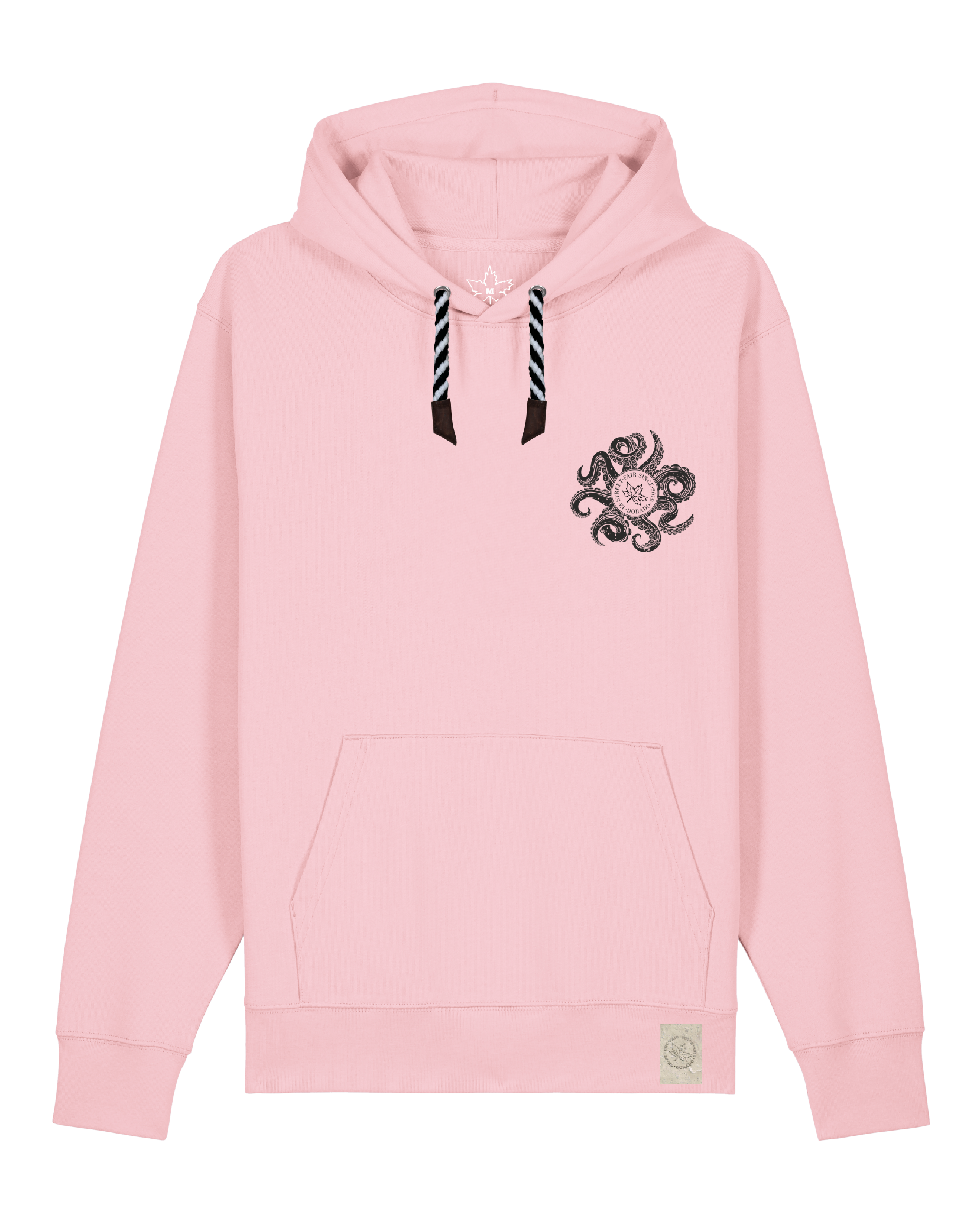 bio-unisex-medium fit-hoodie-octo (backprint)-stsu177-flamingo-sw kordel-front