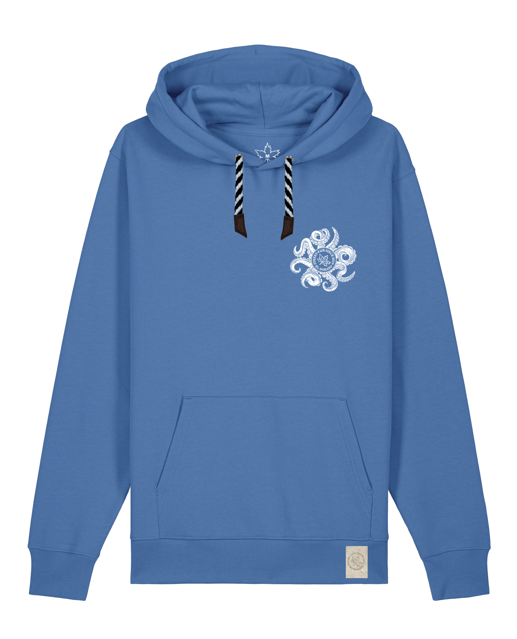 bio-unisex-medium fit-hoodie-octo (backprint)-stsu177-hortensie-sw kordel-front