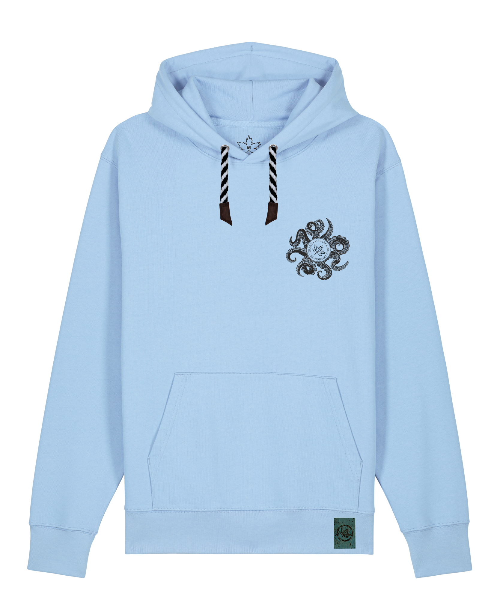 bio-unisex-medium fit-hoodie-octo (backprint)-stsu177-lagune-sw kordel-front