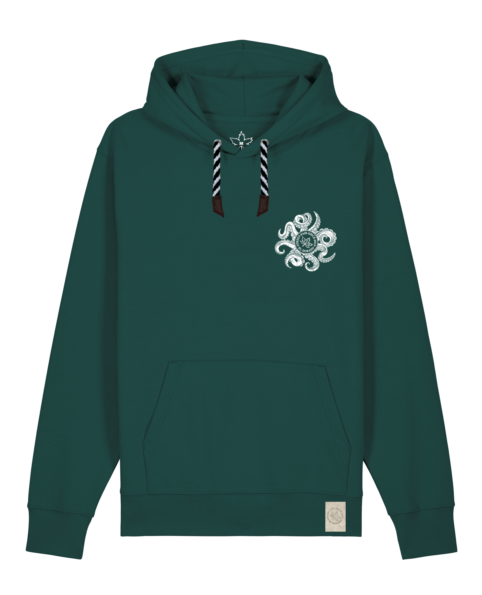 bio-unisex-medium fit-hoodie-octo (backprint)-stsu177-spirulina-sw kordel-front