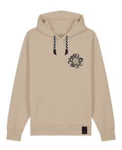 bio-unisex-medium fit-hoodie-octo (backprint)-stsu177-treibsand-sw kordel-front