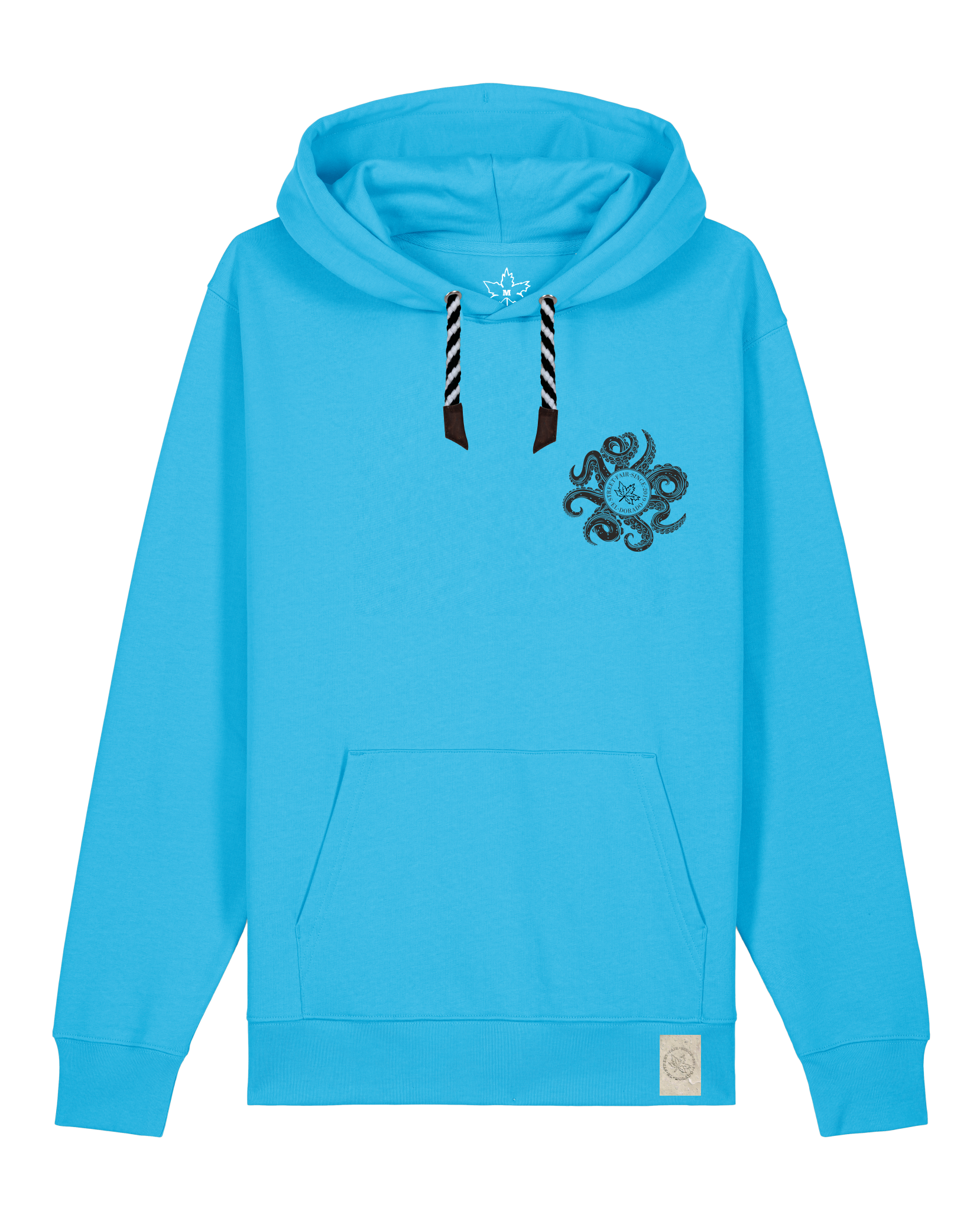 bio-unisex-medium fit-hoodie-octo (backprint)-stsu177-wasserblau-sw kordel-front