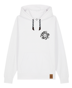 bio-unisex-medium fit-hoodie-octo (backprint)-stsu177-weiß-sw kordel-front