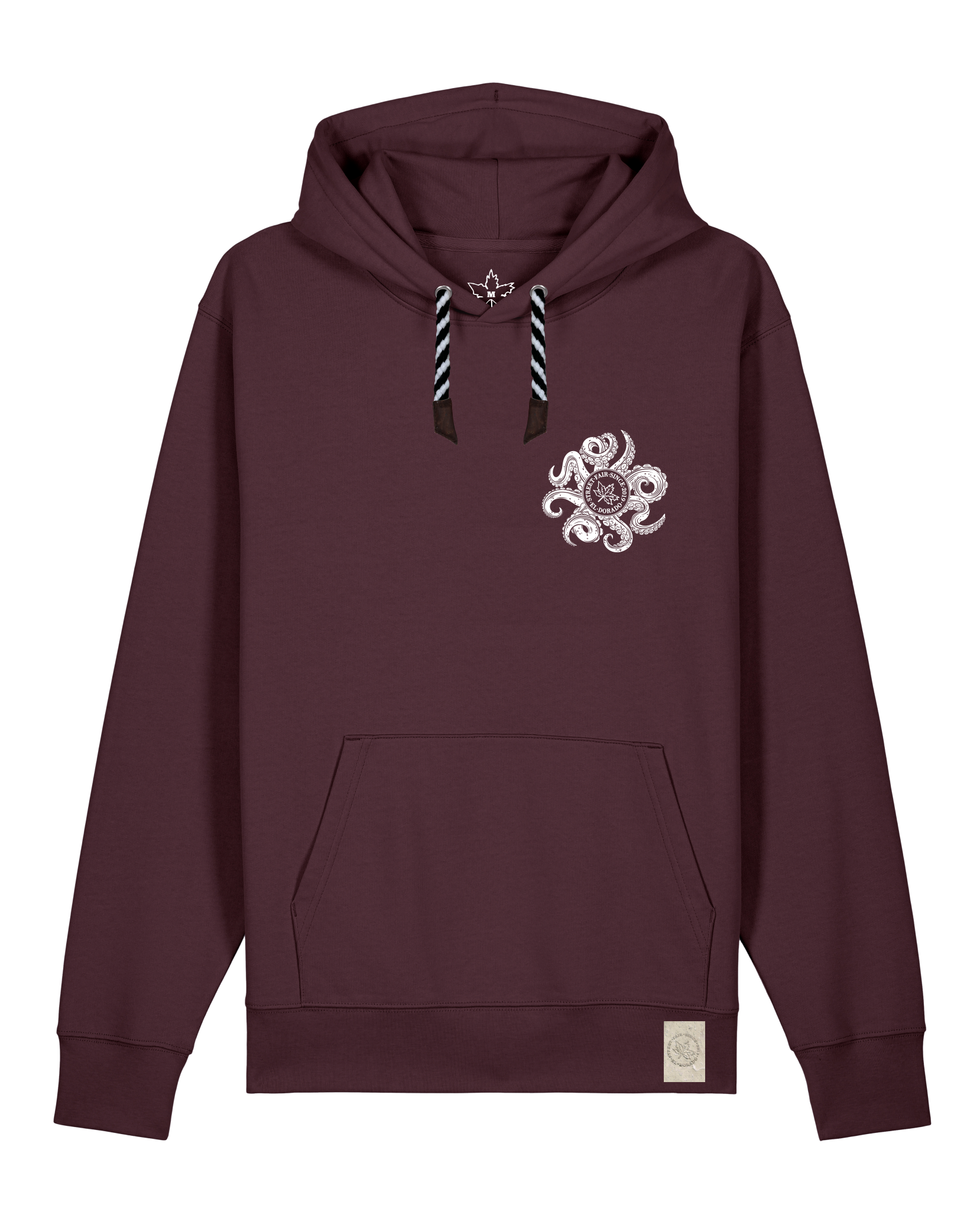 bio-unisex-medium fit-hoodie-octo (backprint)-stsu177-zartbitter-sw kordel-front