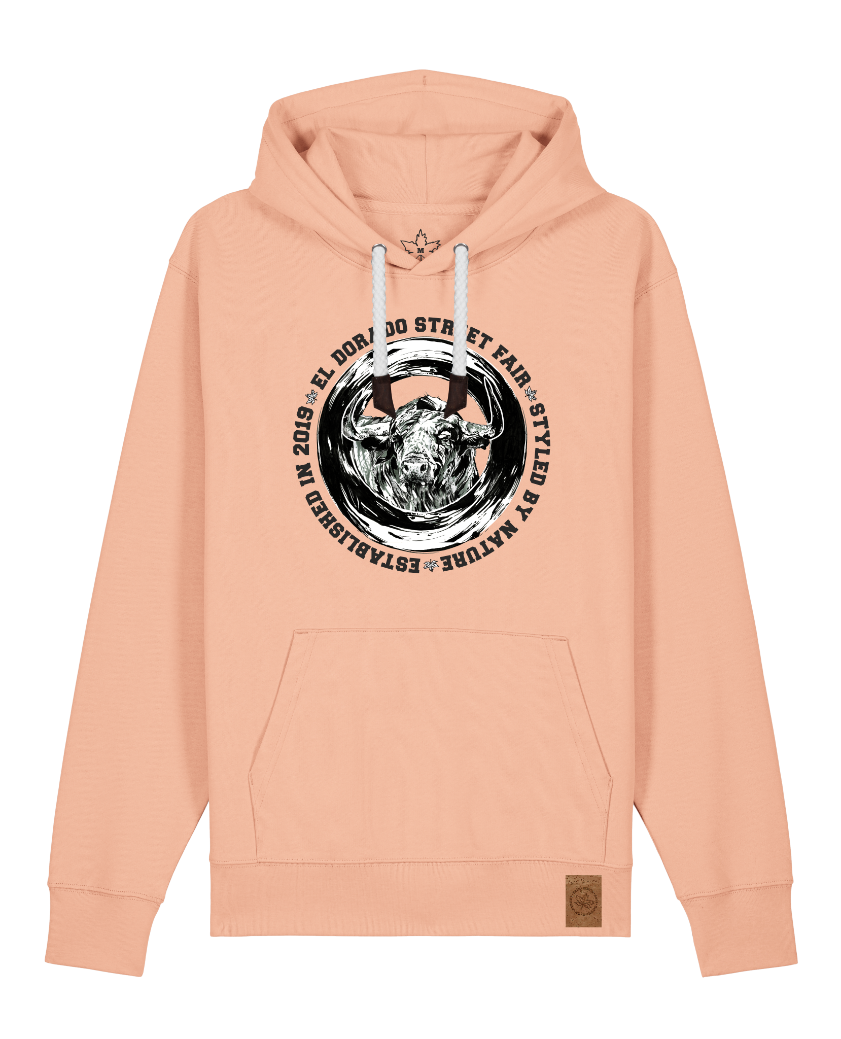 bio-unisex-medium fit-hoodie-oxpower-stsu177-agyptische keramik-weiße kordel-front