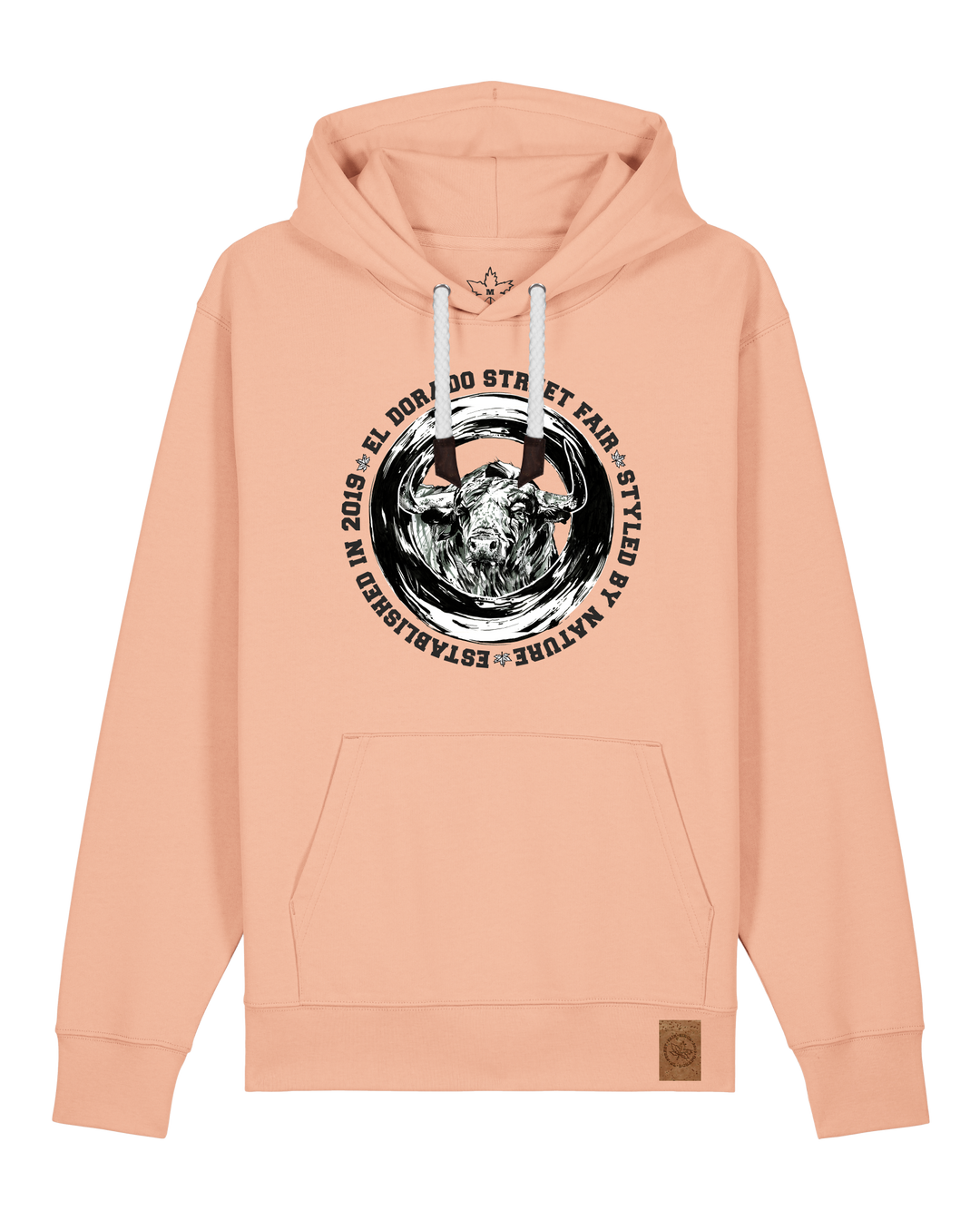 bio-unisex-medium fit-hoodie-oxpower-stsu177-agyptische keramik-weiße kordel-front