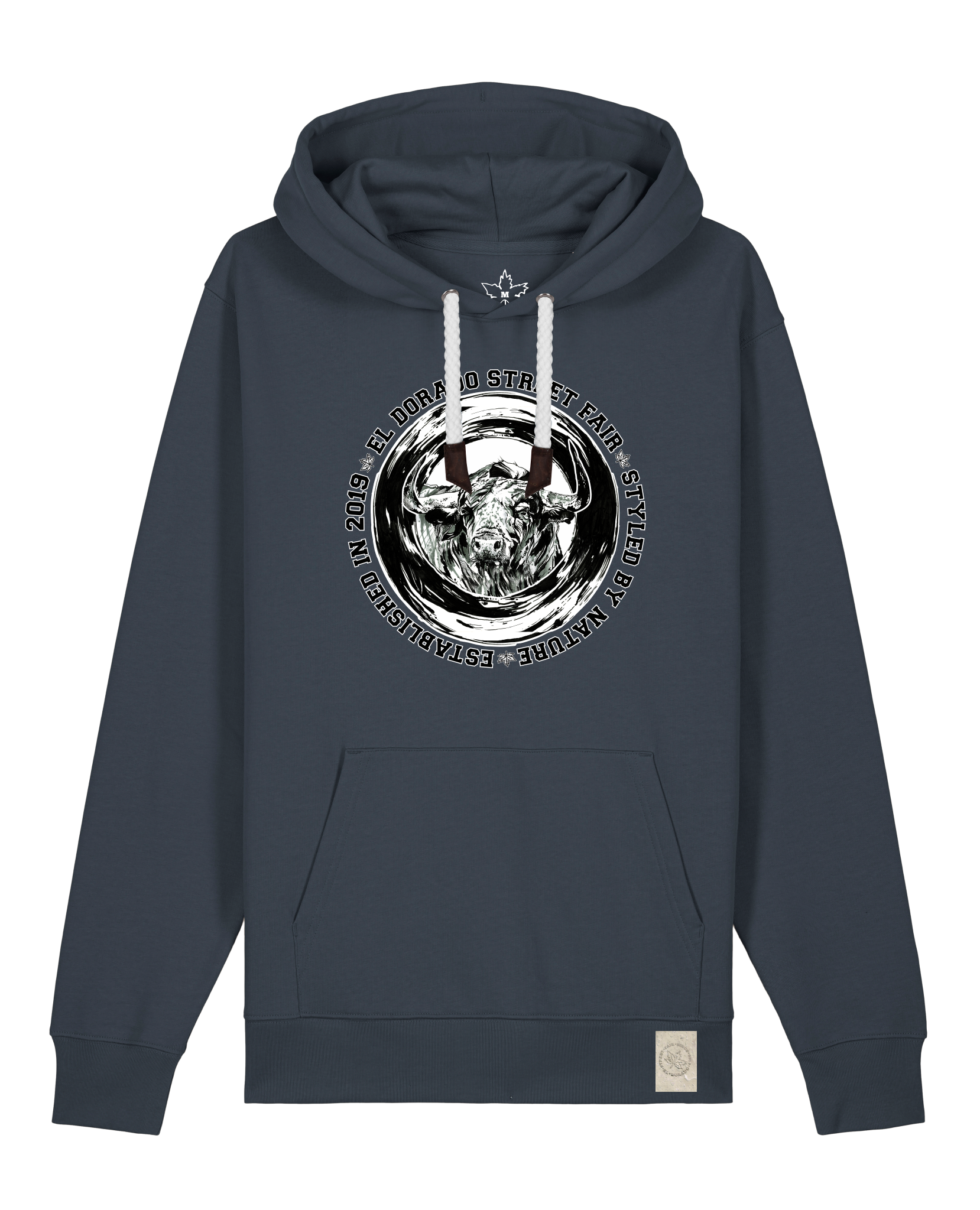 bio-unisex-medium fit-hoodie-oxpower-stsu177-blaubeernacht-weiße kordel-front