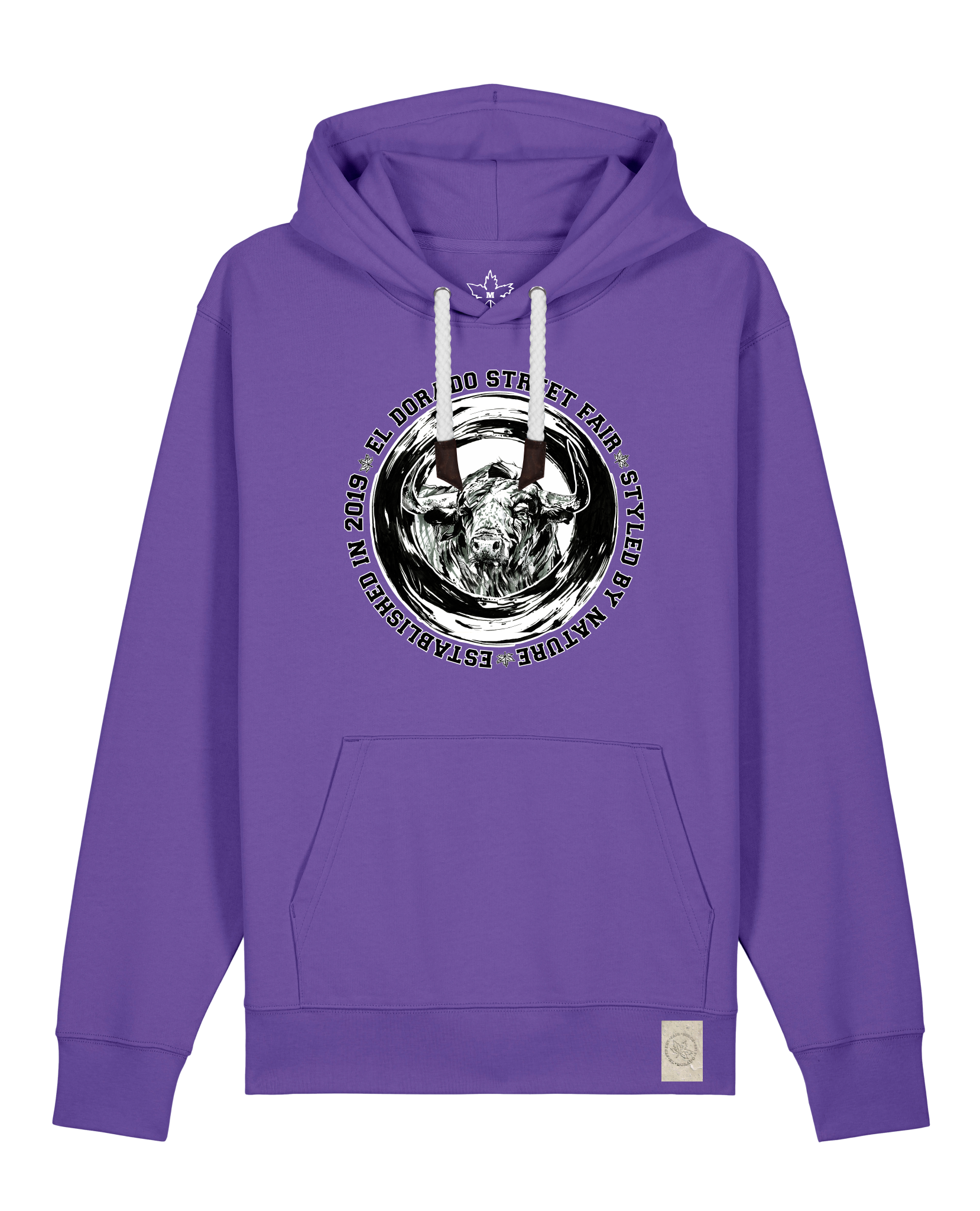 bio-unisex-medium fit-hoodie-oxpower-stsu177-blaukraut-weiße kordel-front