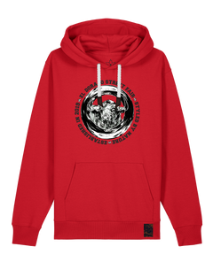 bio-unisex-medium fit-hoodie-oxpower-stsu177-erdbeere-weiße kordel-front