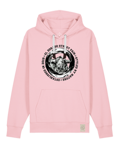 bio-unisex-medium fit-hoodie-oxpower-stsu177-flamingo-weiße kordel-front