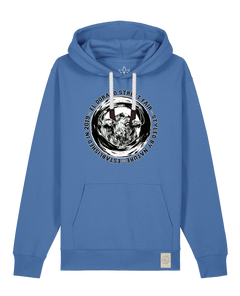 bio-unisex-medium fit-hoodie-oxpower-stsu177-hortensie-weiße kordel-front