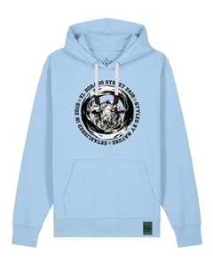 bio-unisex-medium fit-hoodie-oxpower-stsu177-lagune-weiße kordel-front
