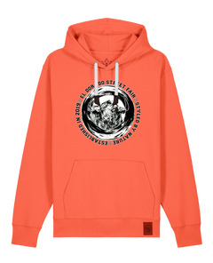 bio-unisex-medium fit-hoodie-oxpower-stsu177-mandarine-weiße kordel-front