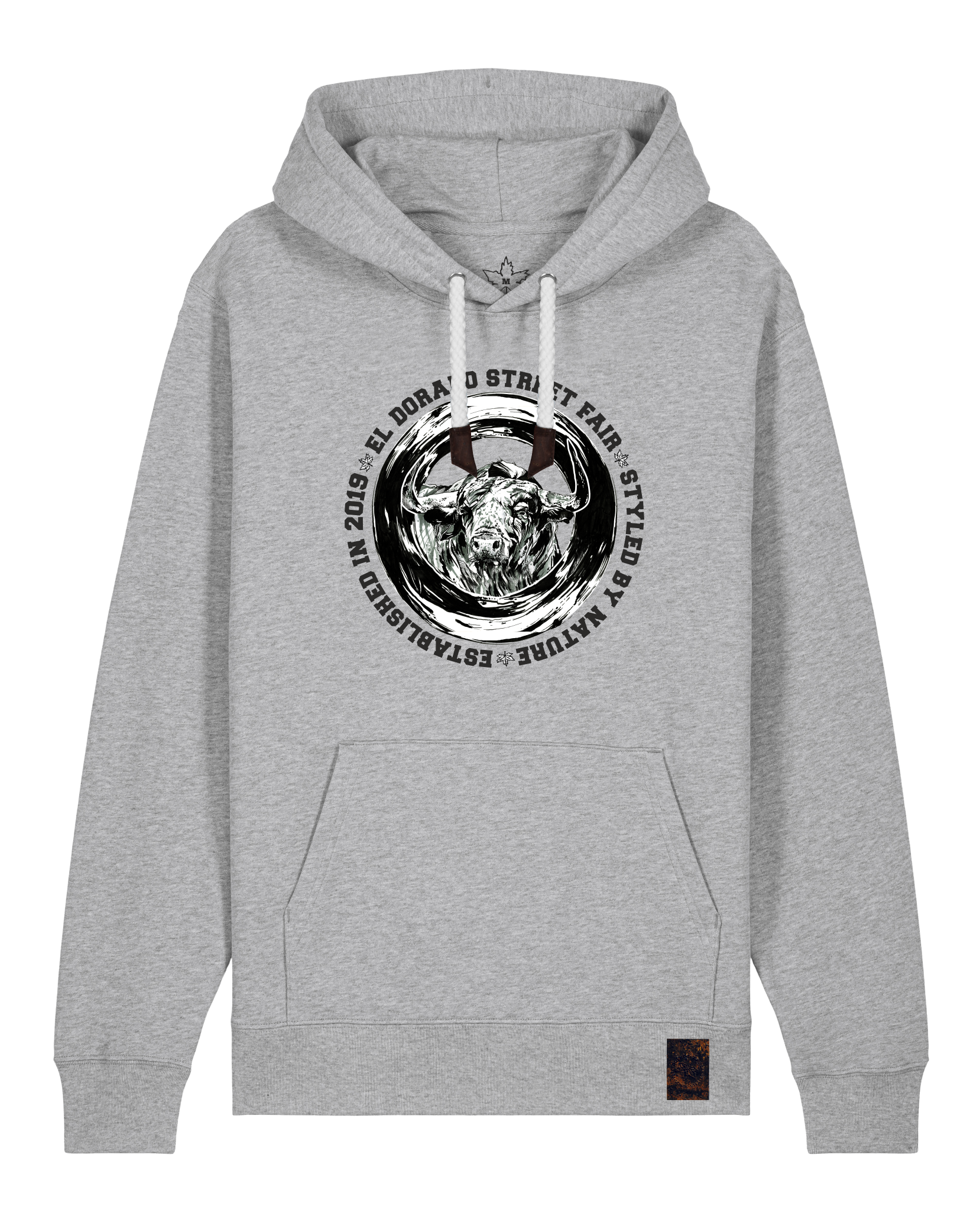 bio-unisex-medium fit-hoodie-oxpower-stsu177-mausgrau-weiße kordel-front