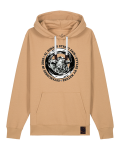 bio-unisex-medium fit-hoodie-oxpower-stsu177-meersand-weiße kordel-front