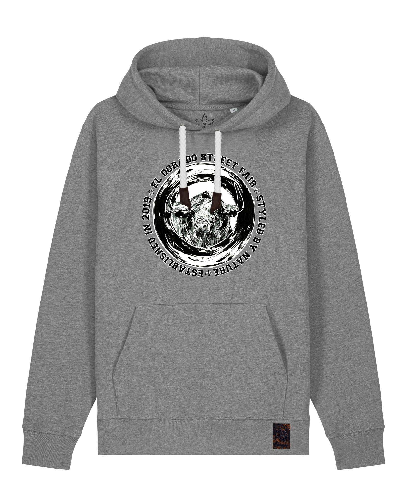 bio-unisex-medium fit-hoodie-oxpower-stsu177-opossum-weiße kordel-front